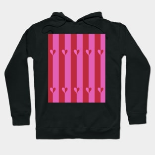 Hearts and Stripes Valentines Hoodie